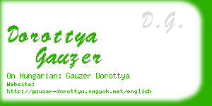 dorottya gauzer business card